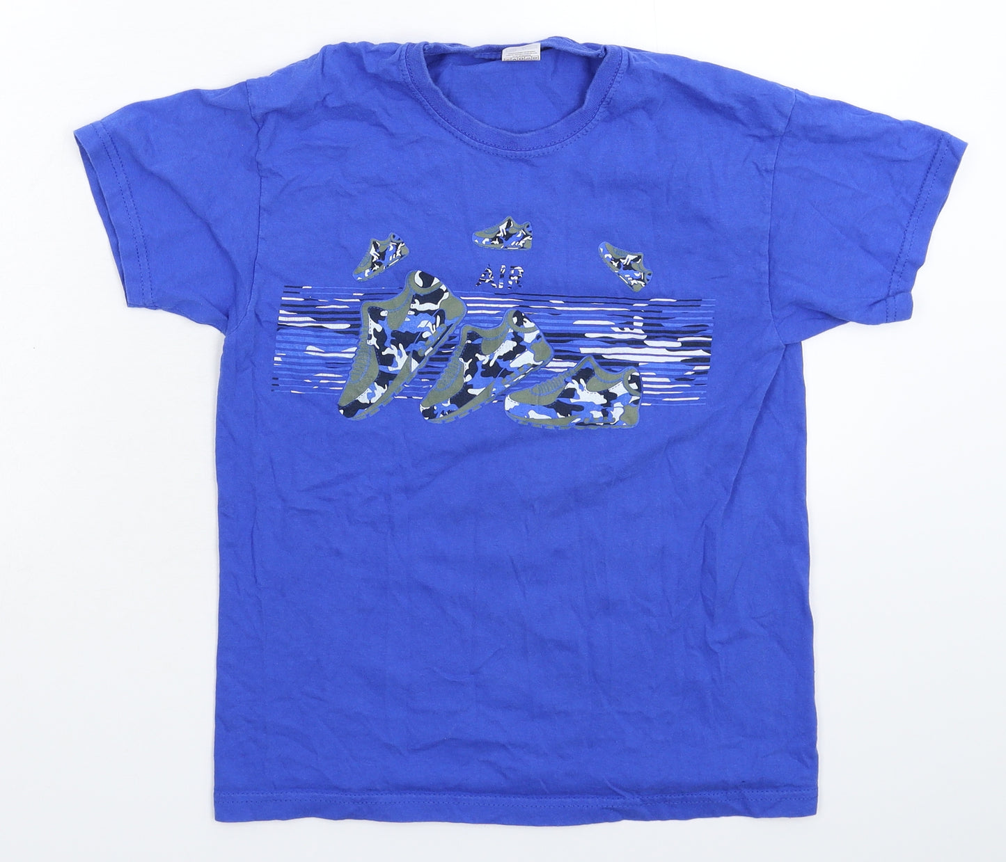 Preworn Boys Blue   Basic T-Shirt Size 10-11 Years