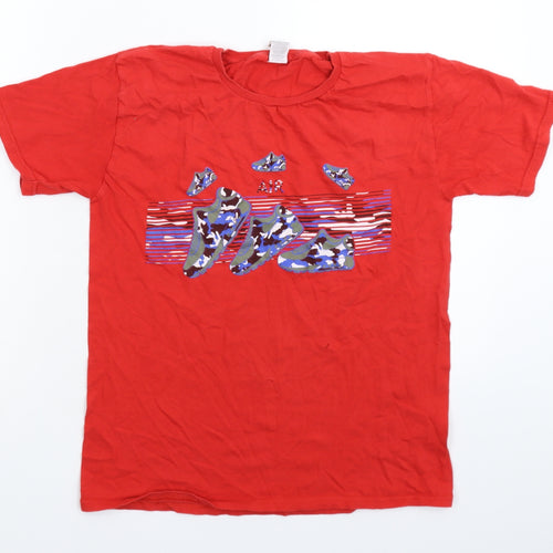 Preworn Boys Red   Basic T-Shirt Size 12-13 Years