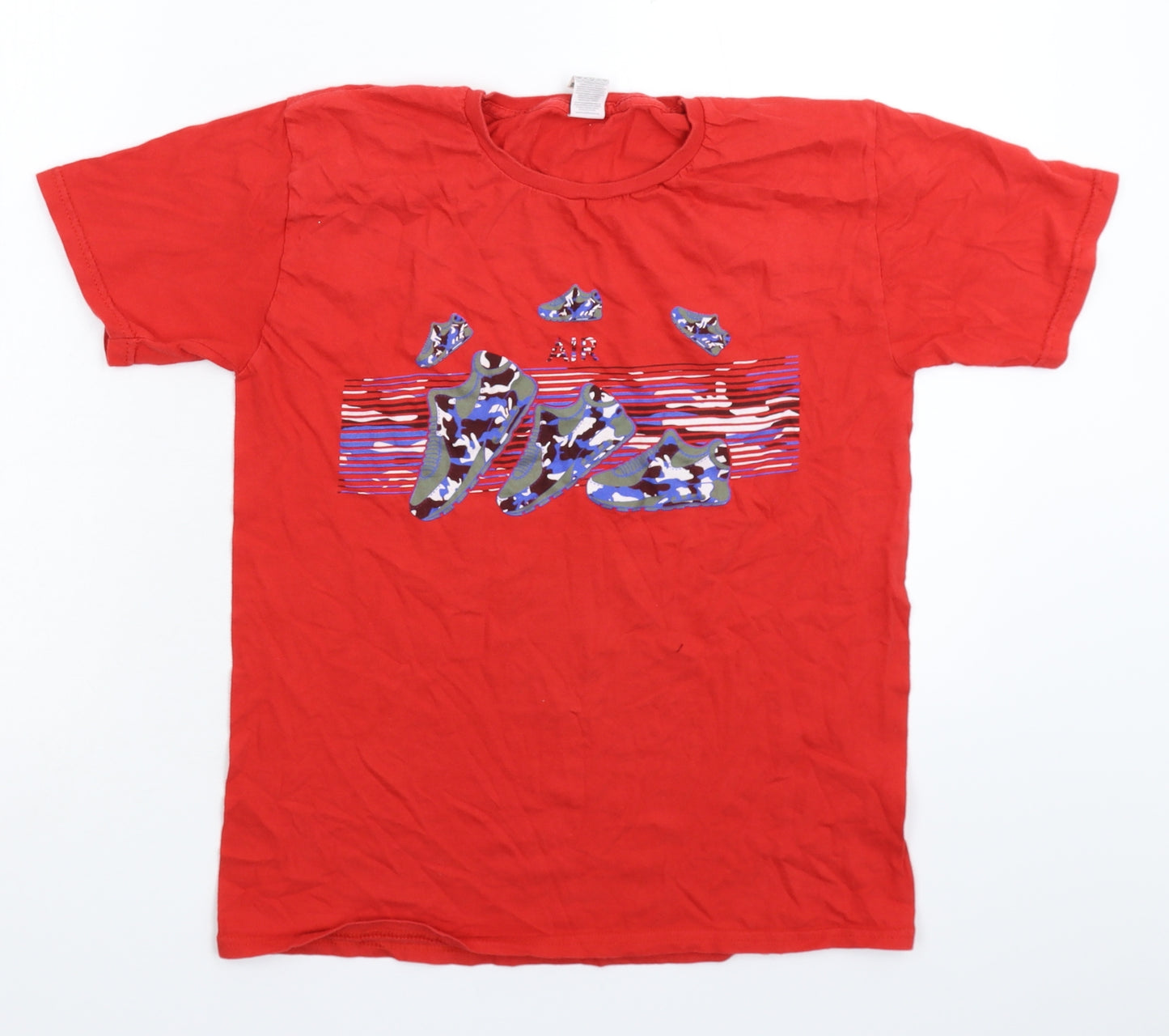 Preworn Boys Red   Basic T-Shirt Size 12-13 Years