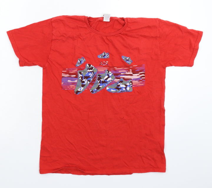 Preworn Boys Red   Basic T-Shirt Size 12-13 Years