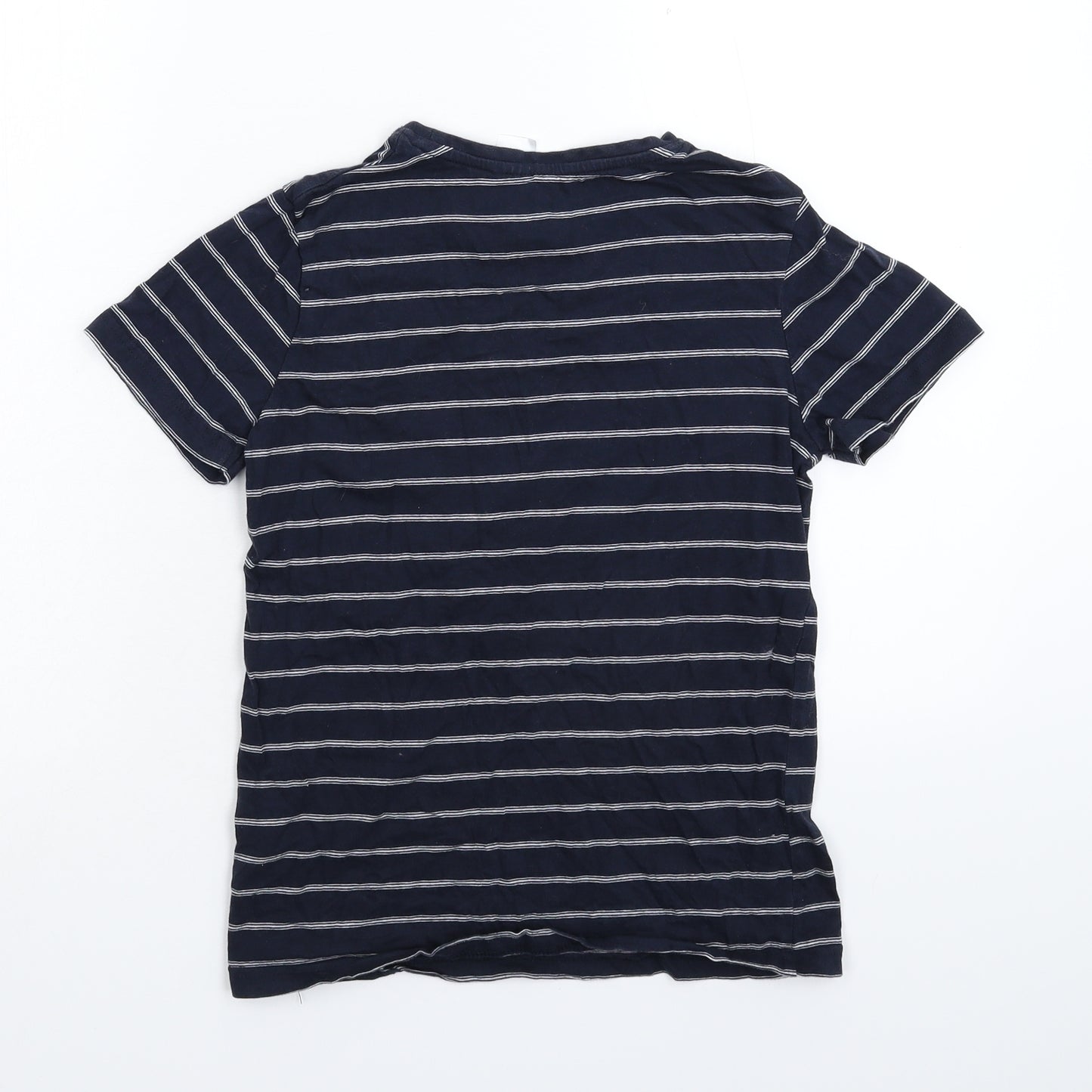 POP Boys Blue Striped  Basic T-Shirt Size 12 Years