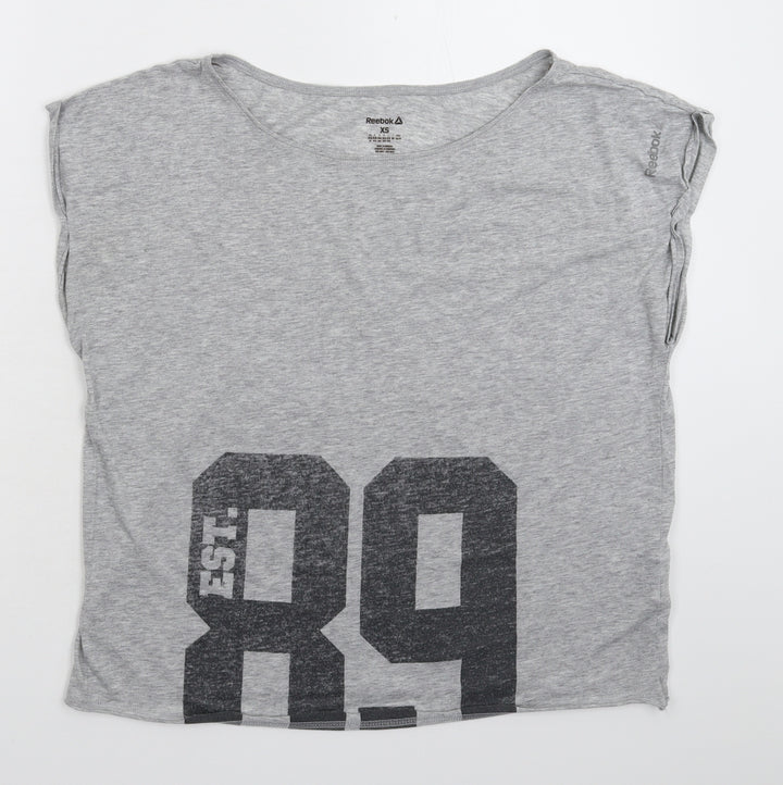 Reebok Womens Grey   Basic T-Shirt Size XS