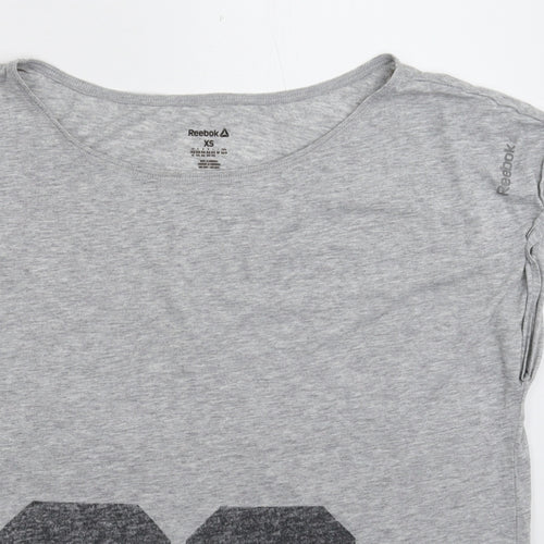 Reebok Womens Grey   Basic T-Shirt Size XS