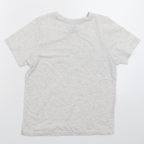 Rebel Boys Grey Geometric  Basic T-Shirt Size 11-12 Years