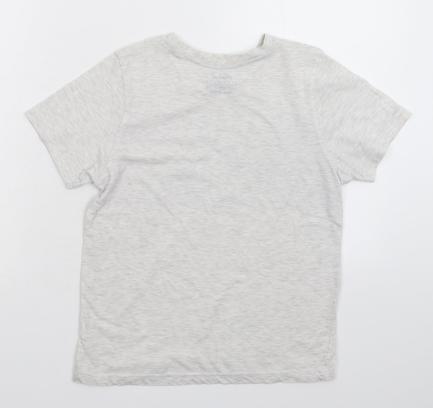 Rebel Boys Grey Geometric  Basic T-Shirt Size 11-12 Years