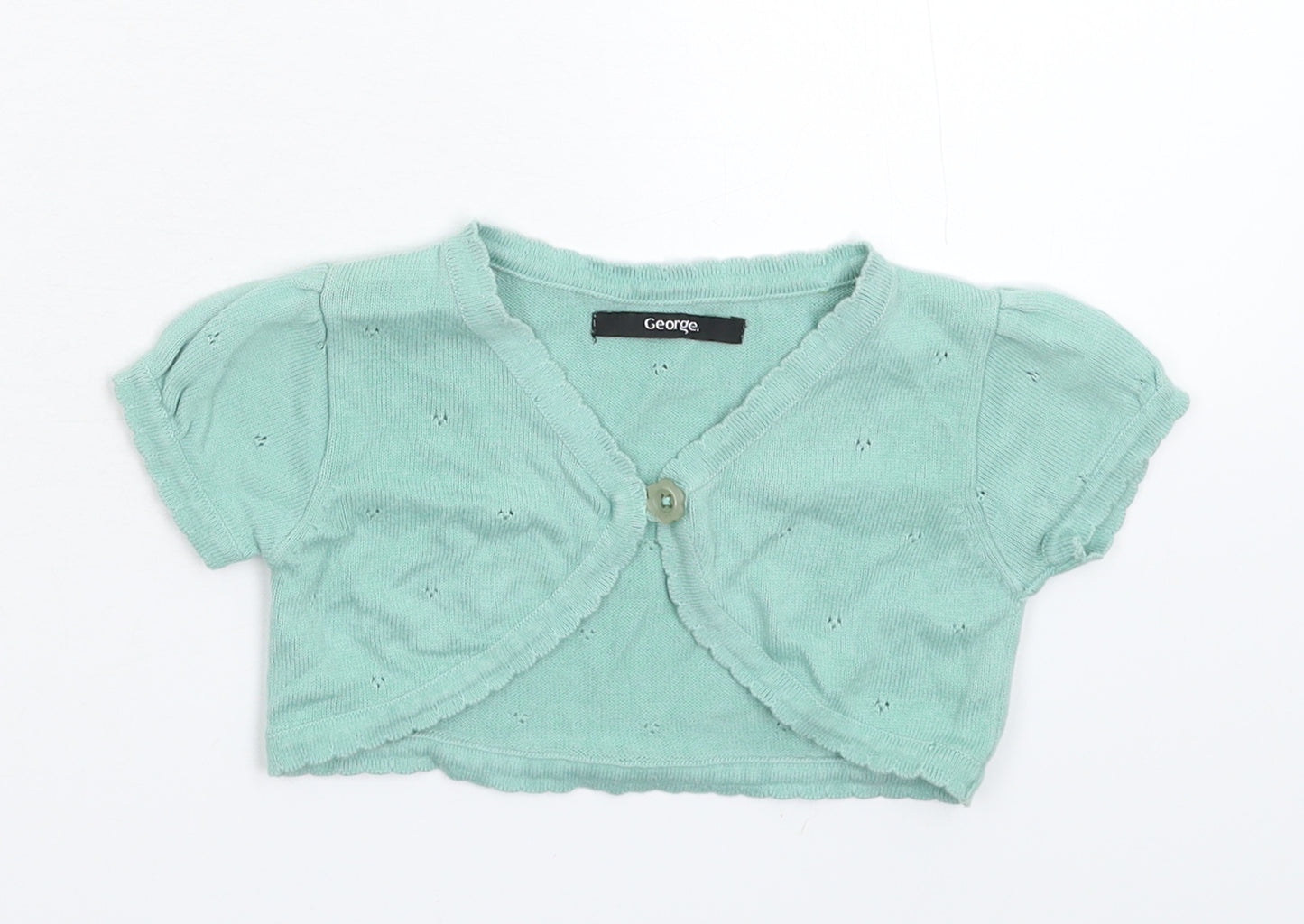 George Baby Green  Knit Cardigan Jumper Size 18-24 Months