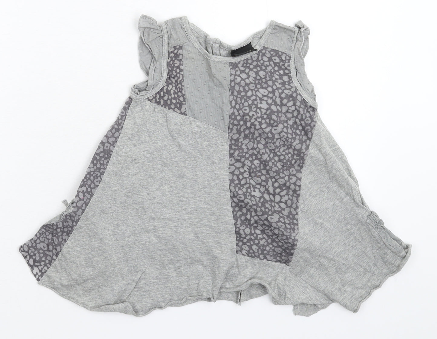 NEXT Girls Grey Animal Print  Fit & Flare  Size 12-18 Months