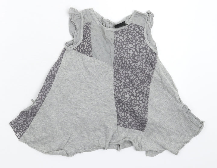 NEXT Girls Grey Animal Print  Fit & Flare  Size 12-18 Months