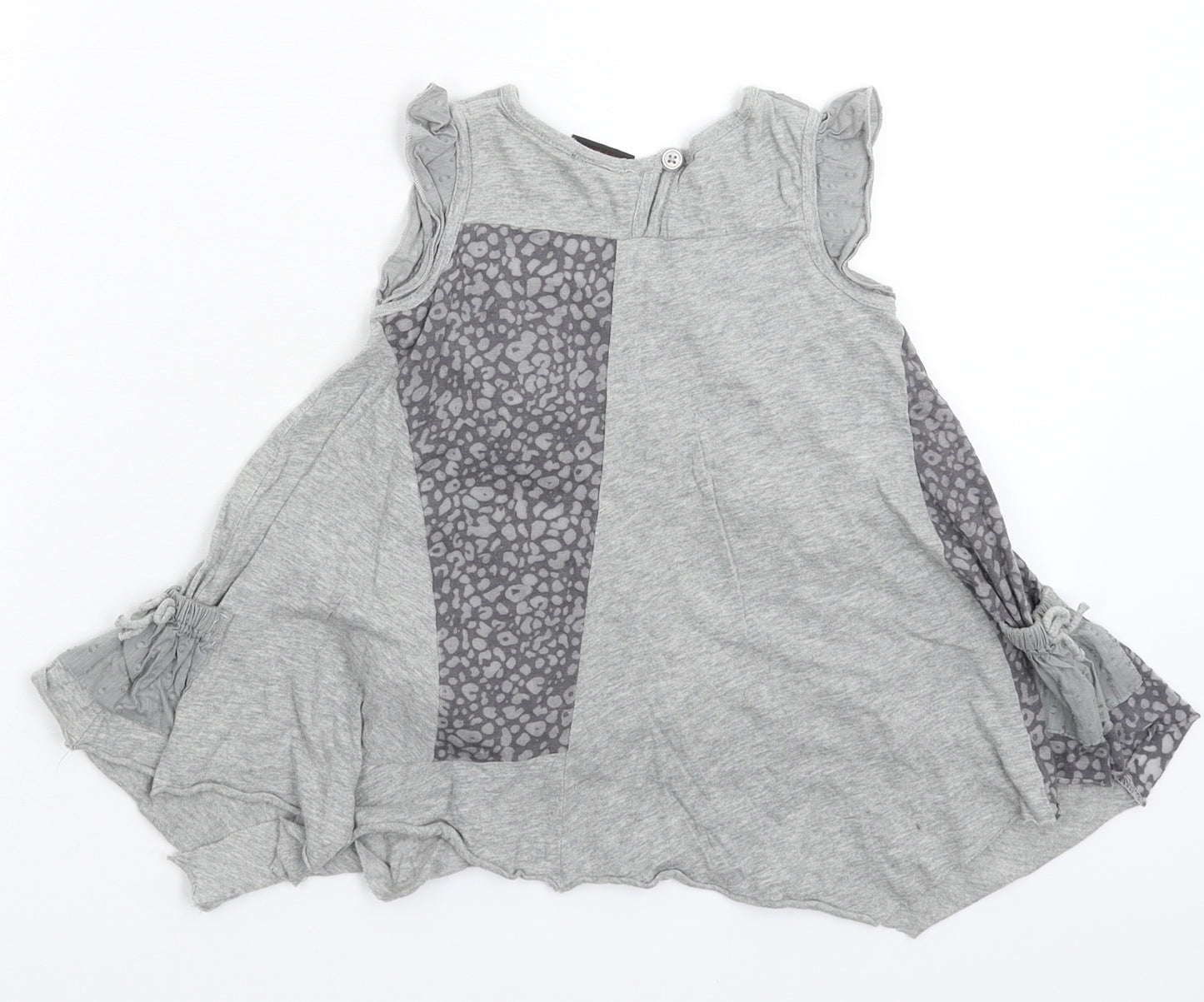 NEXT Girls Grey Animal Print  Fit & Flare  Size 12-18 Months