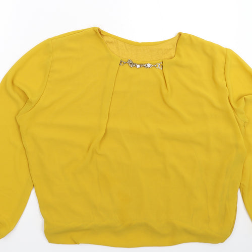 Preworn Womens Yellow   Basic Blouse Size 2XL