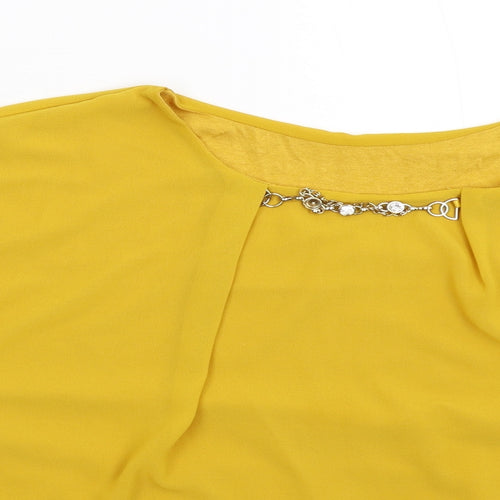 Preworn Womens Yellow   Basic Blouse Size 2XL