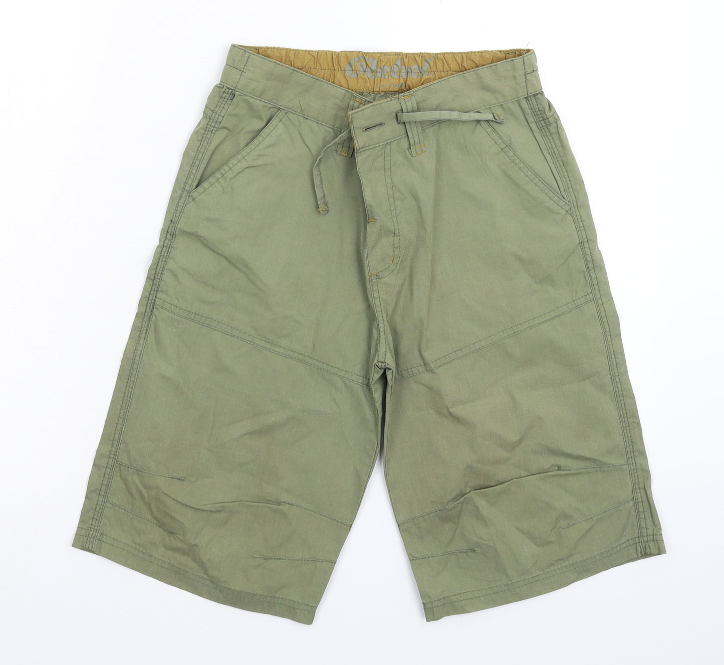 Rebel Boys Green   Bermuda Shorts Size 11-12 Years