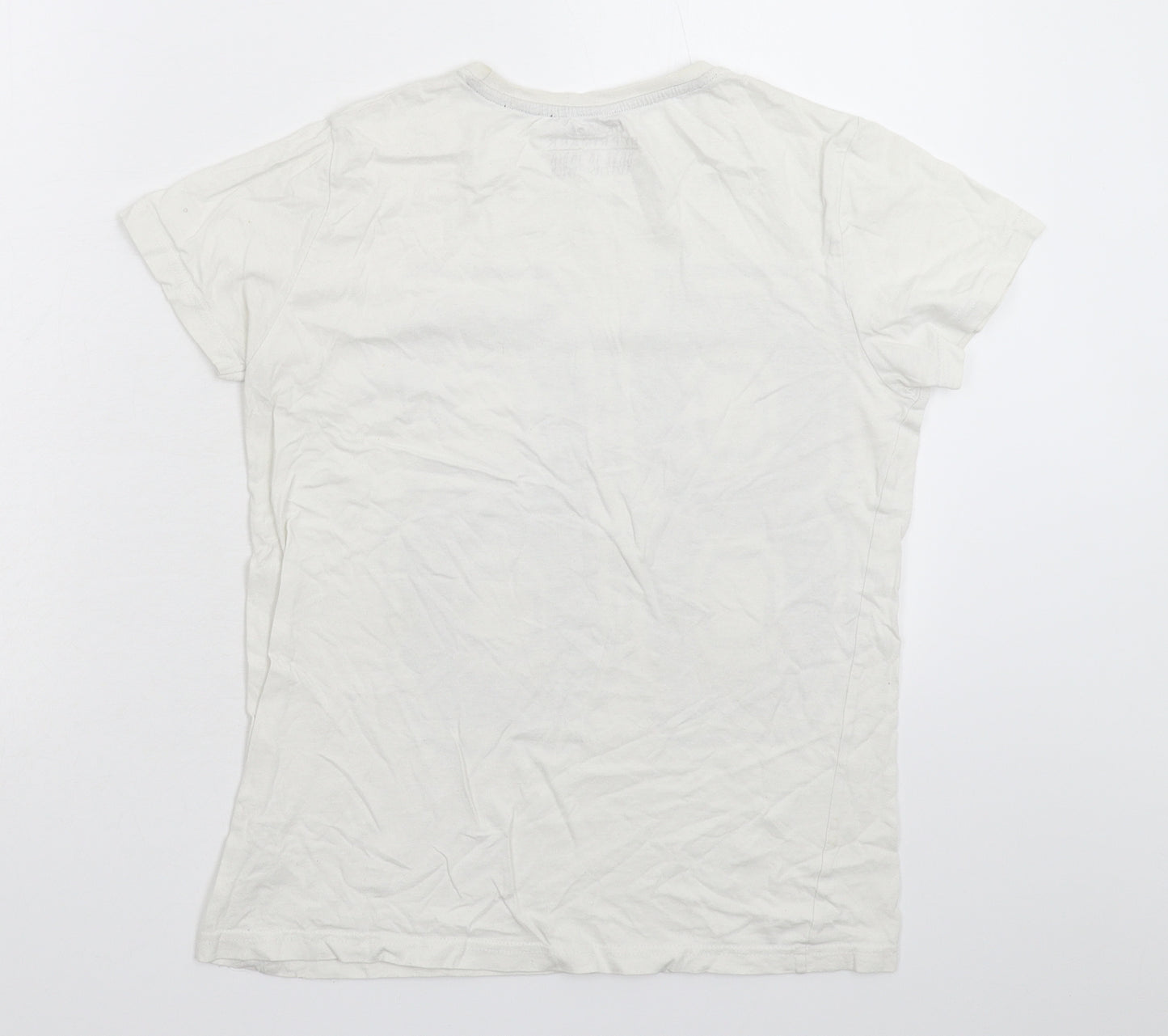 Rebel Boys White   Basic T-Shirt Size 10-11 Years
