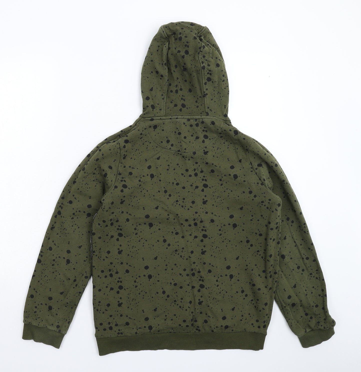 Nutmeg Boys Green Spotted  Pullover Hoodie Size 13-14 Years