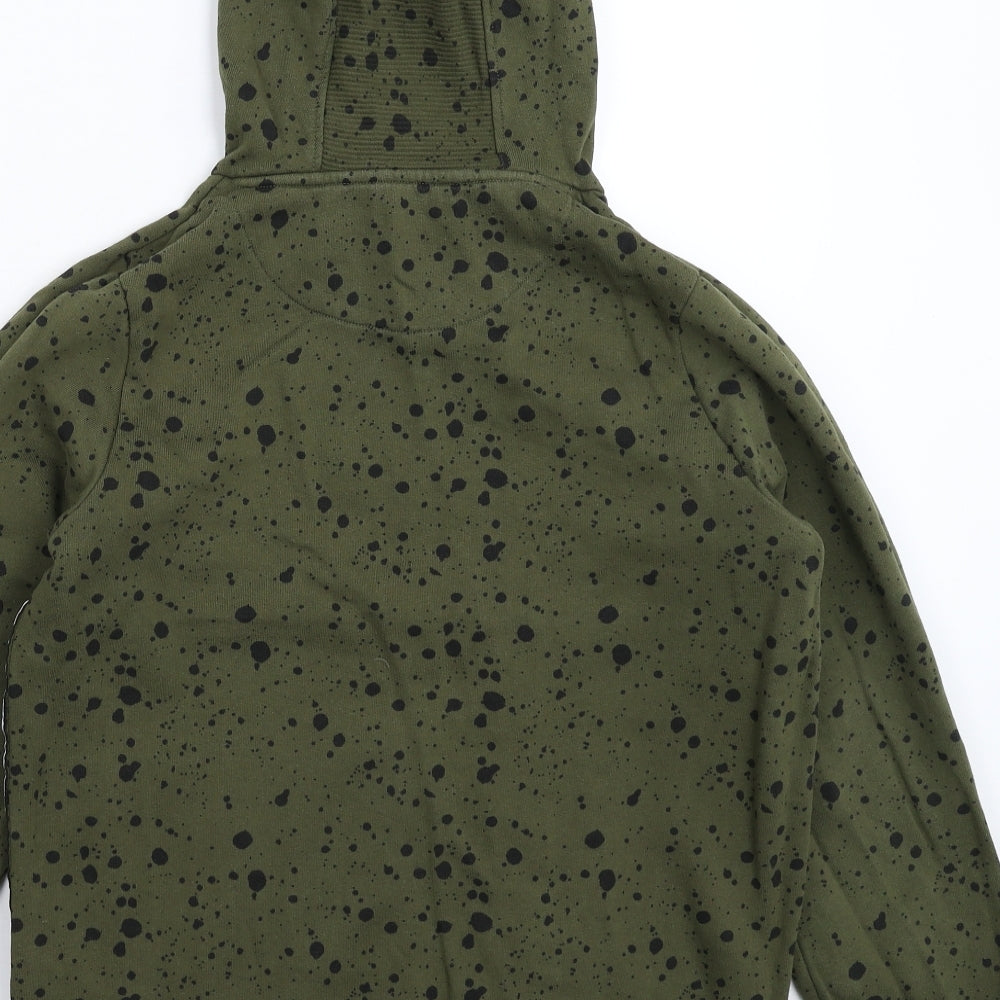 Nutmeg Boys Green Spotted  Pullover Hoodie Size 13-14 Years