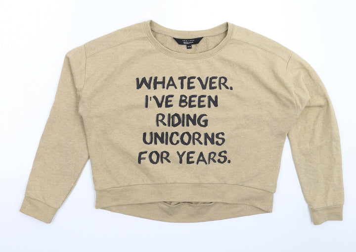 New Look Girls Beige   Pullover Sweatshirt Size 14-15 Years