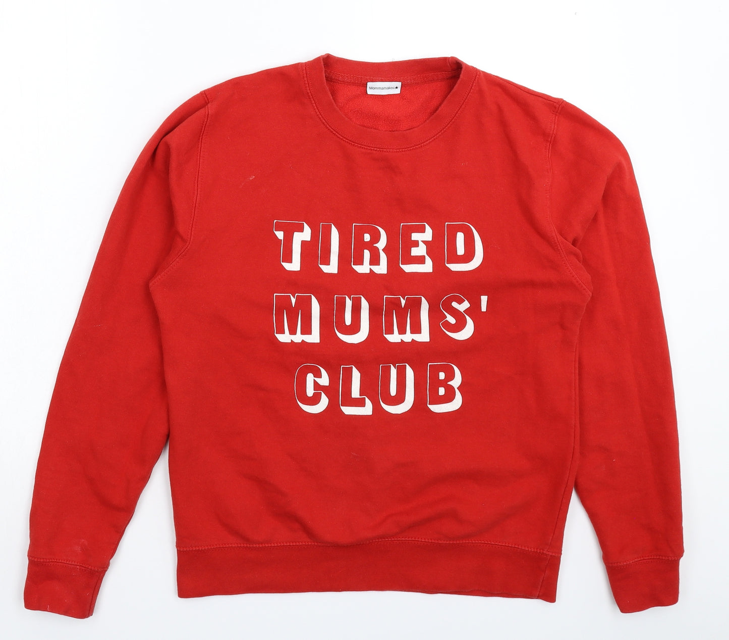 Mommamakes Mens Red   Pullover Sweatshirt Size L
