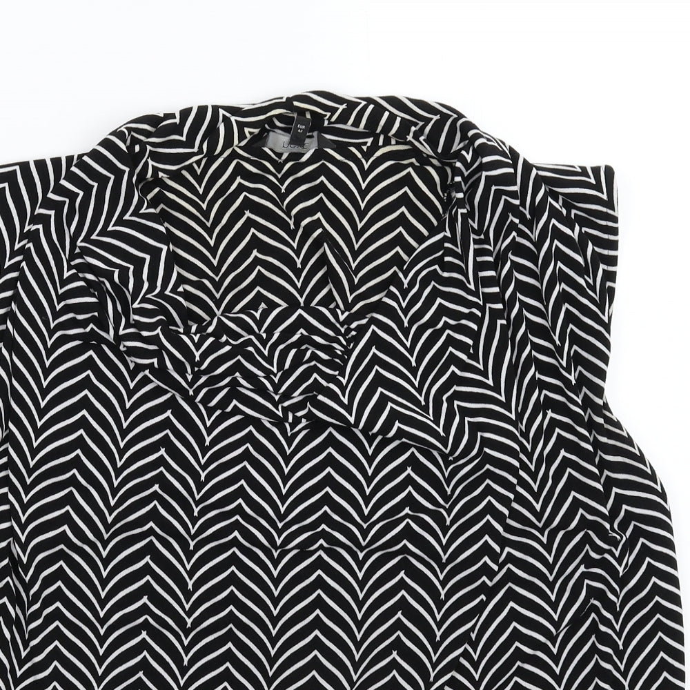 NEXT Womens Black Geometric  Basic Tank Size 14