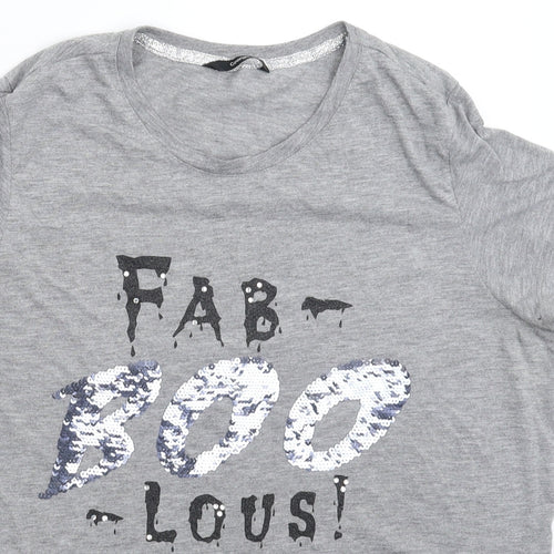 George Womens Grey   Basic T-Shirt Size L