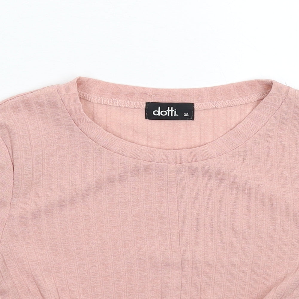 Dotti Womens Pink   Basic T-Shirt Size XS
