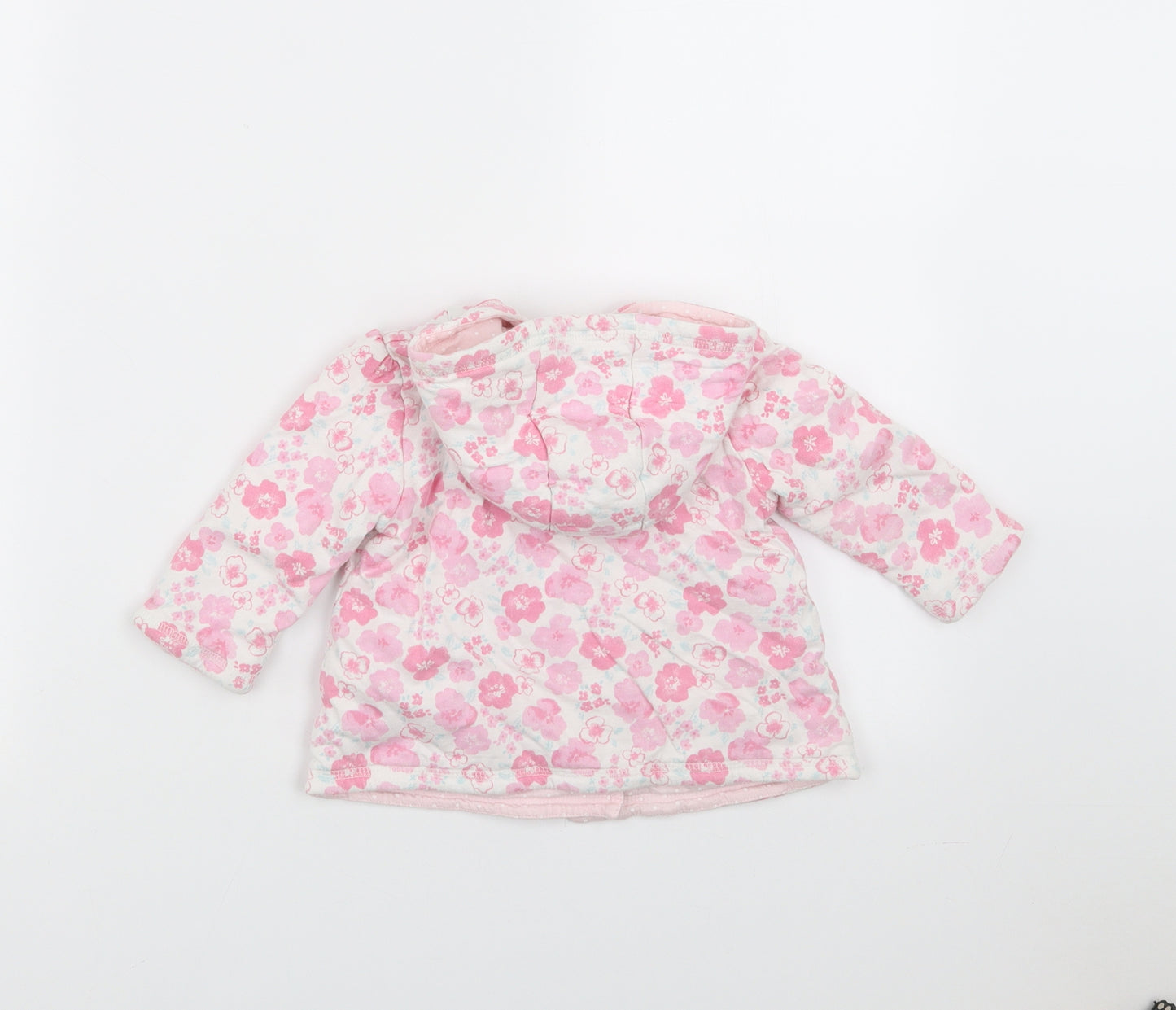 George Girls Pink Floral  Jacket  Size 6-9 Months