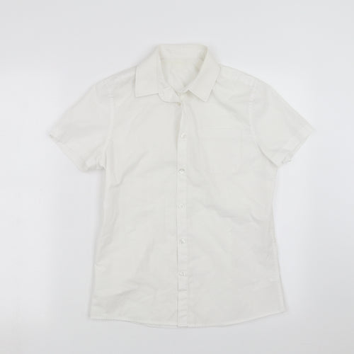 F&F Girls White   Basic Button-Up Size 13-14 Years