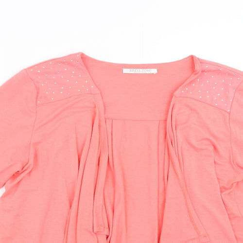 Anna Rose Womens Pink   Cardigan Jumper Size M