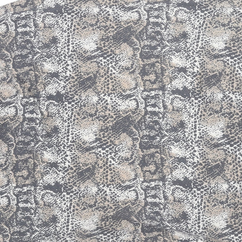 NEXT Womens Grey Animal Print  Cardigan Jumper Size 12