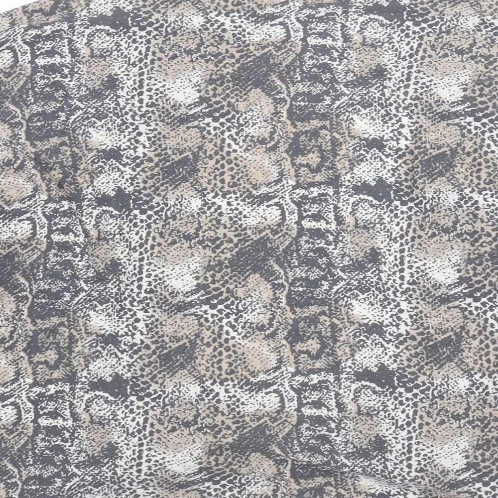 NEXT Womens Grey Animal Print  Cardigan Jumper Size 12