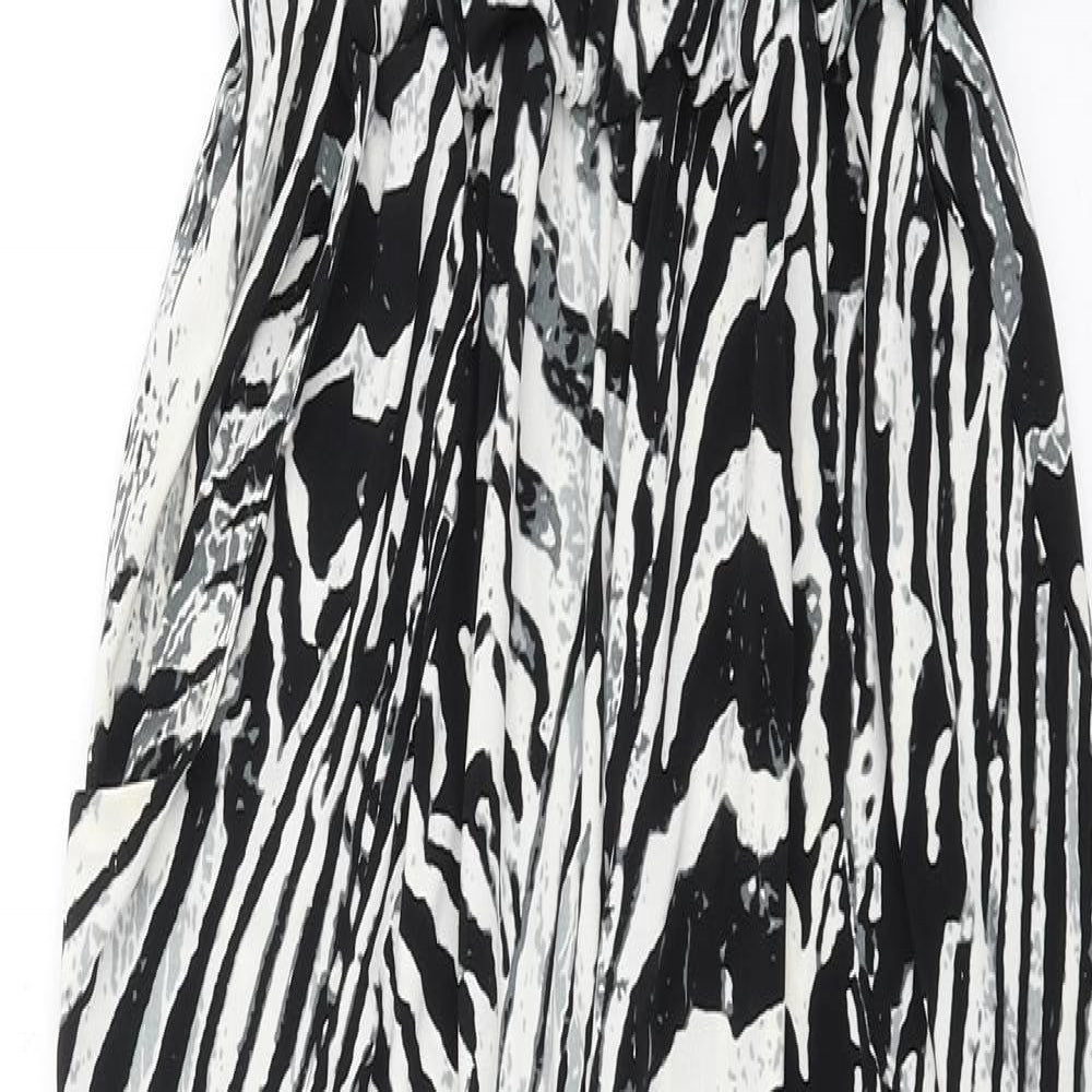Papaya Womens Black Geometric  Jumpsuit One-Piece Size 14 L29 in