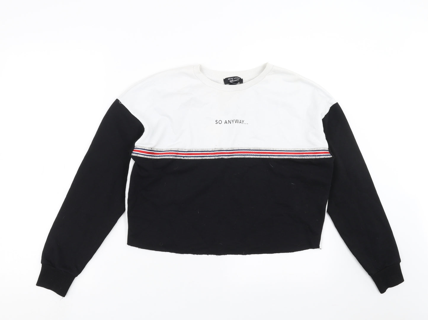 New Look Girls Black   Pullover Sweatshirt Size 12-13 Years  - So Anyway...