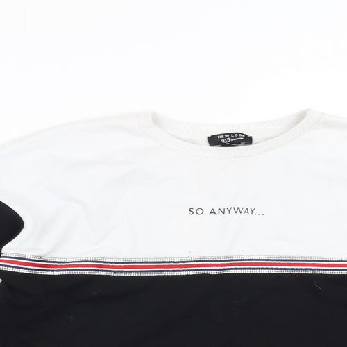 New Look Girls Black   Pullover Sweatshirt Size 12-13 Years  - So Anyway...