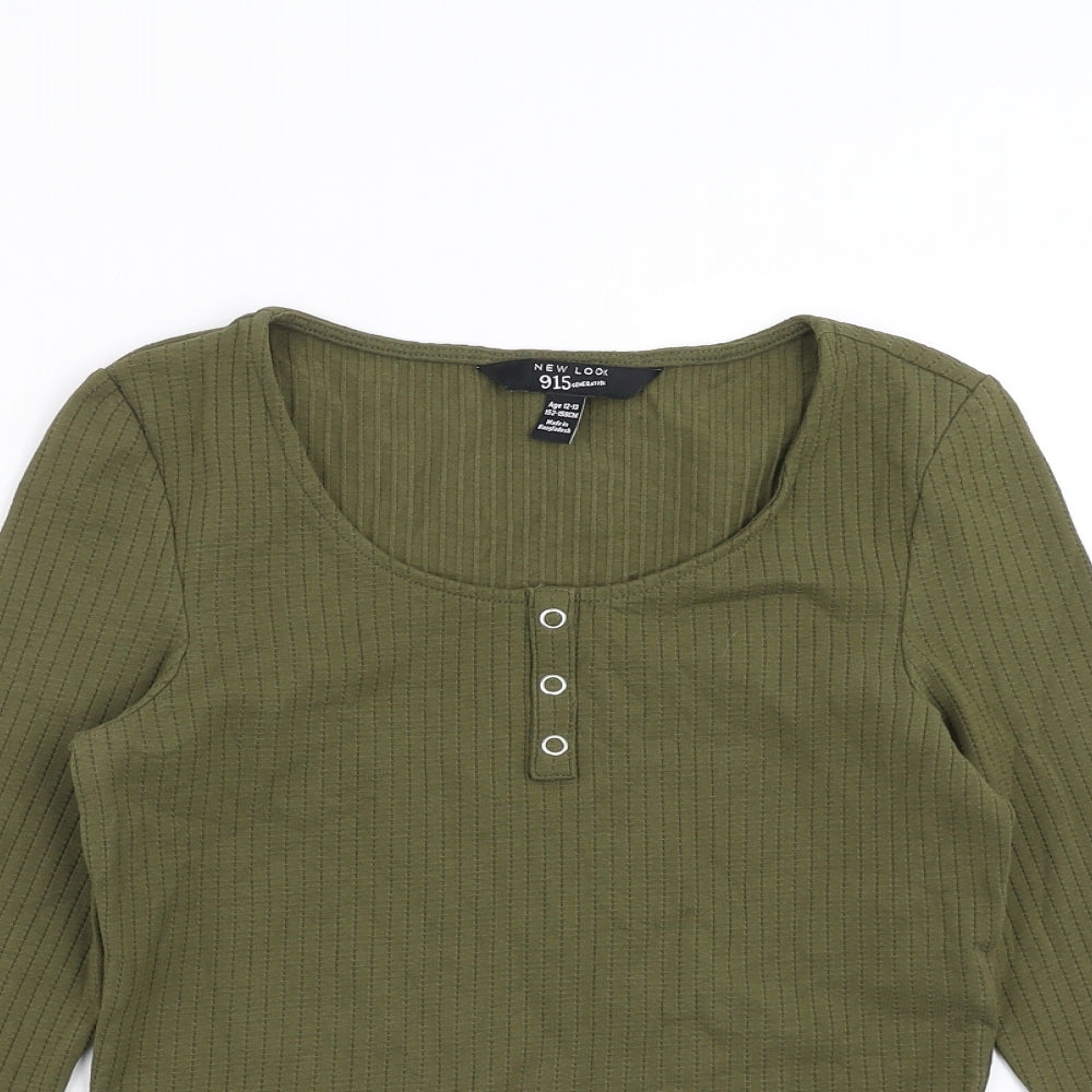 New Look Girls Green   Basic T-Shirt Size 12-13 Years