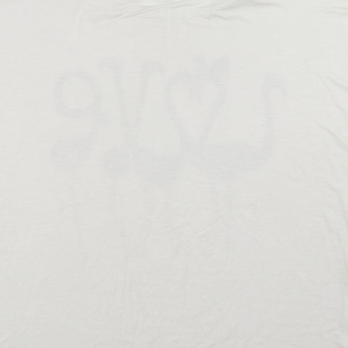 Blue Vanilla Womens White   Basic T-Shirt Size S  - flamingo