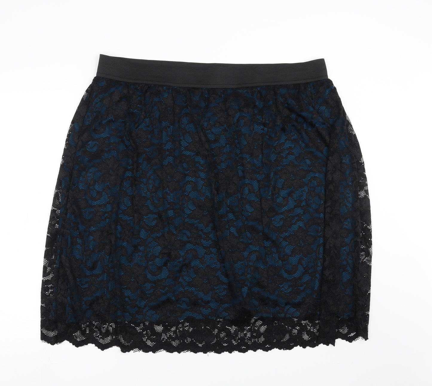 Yours Womens Black Floral  A-Line Skirt Size 26  - lace