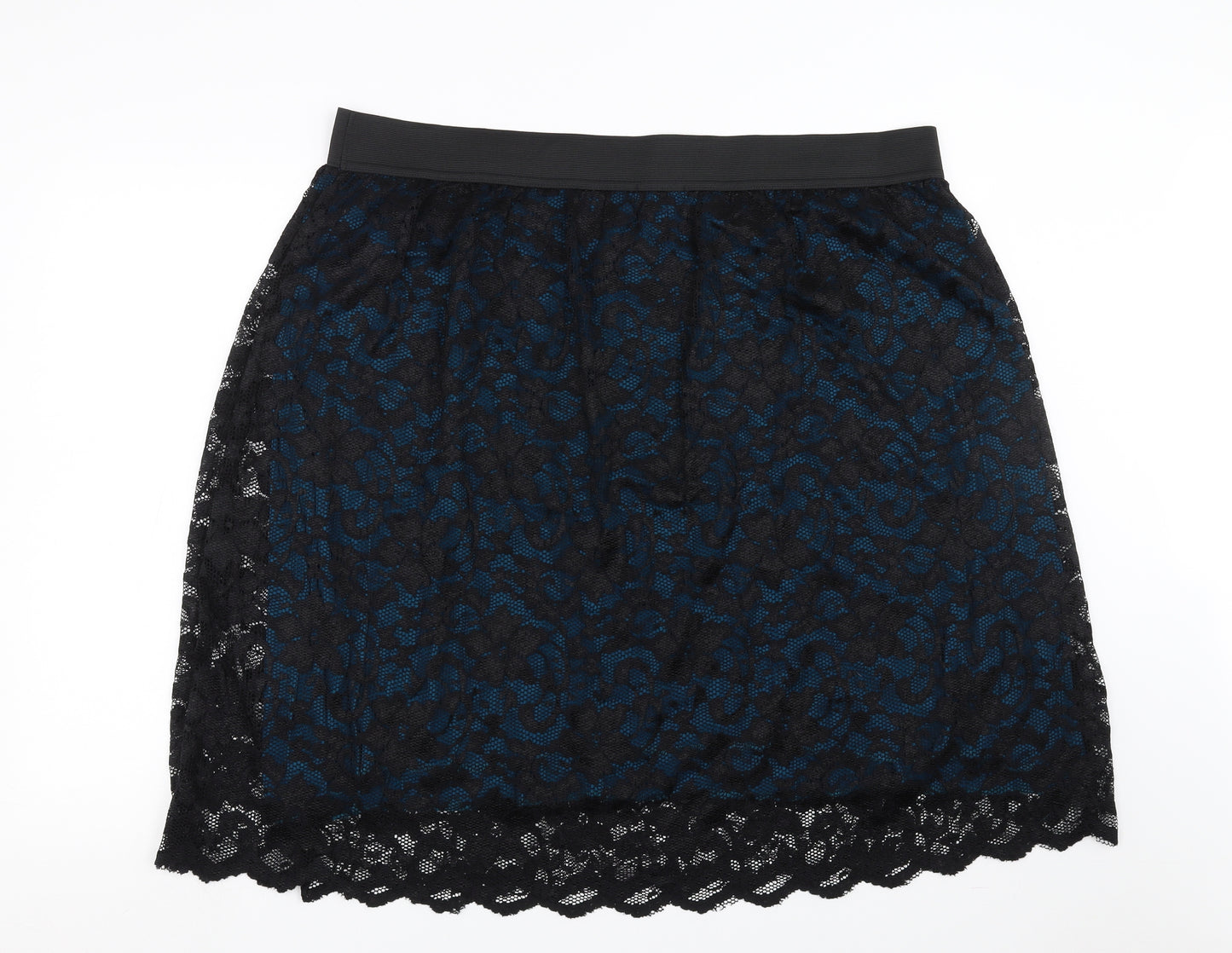 Yours Womens Black Floral  A-Line Skirt Size 26  - lace