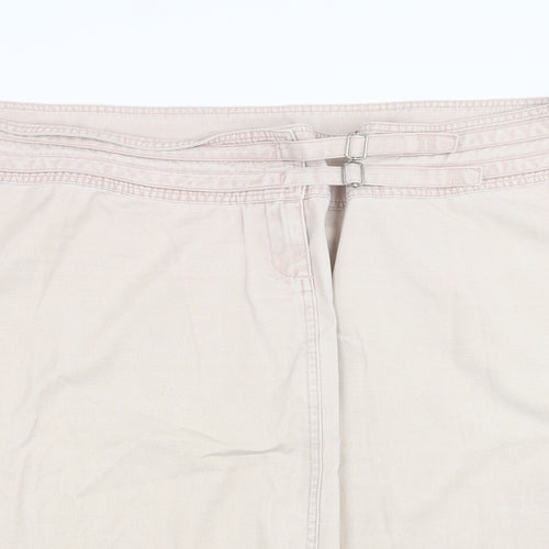 Seven7 Womens Beige  Denim A-Line Skirt Size 26