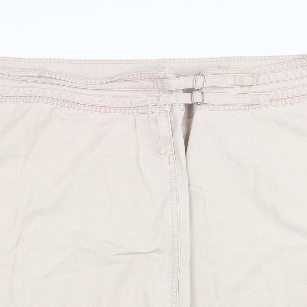 Seven7 Womens Beige  Denim A-Line Skirt Size 26