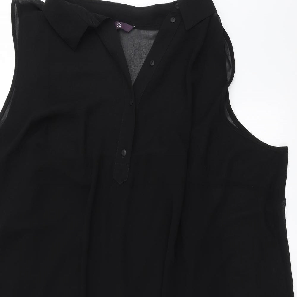 Evans Womens Black   Basic Blouse Size 28