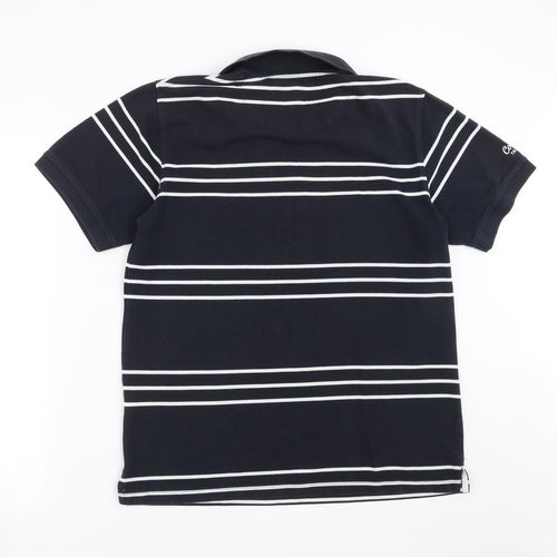Cotton Traders Mens Blue Striped   Polo Size M  - rubgy