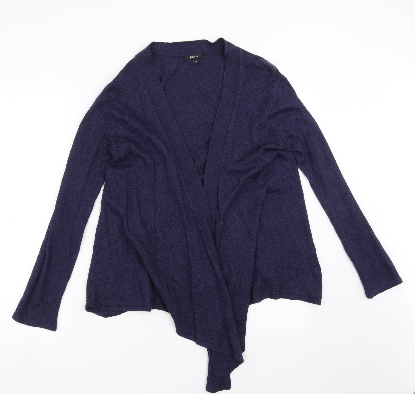 Papaya Womens Blue  Knit Cardigan Jumper Size 14
