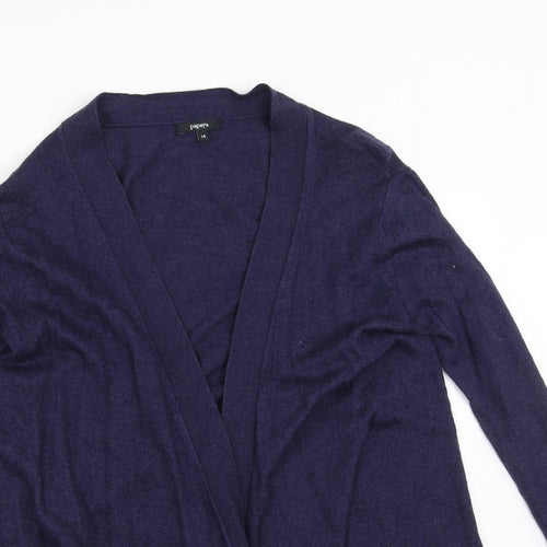 Papaya Womens Blue  Knit Cardigan Jumper Size 14