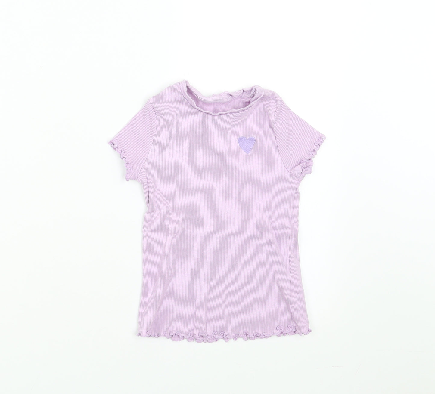 George Girls Purple   Basic T-Shirt Size 4-5 Years