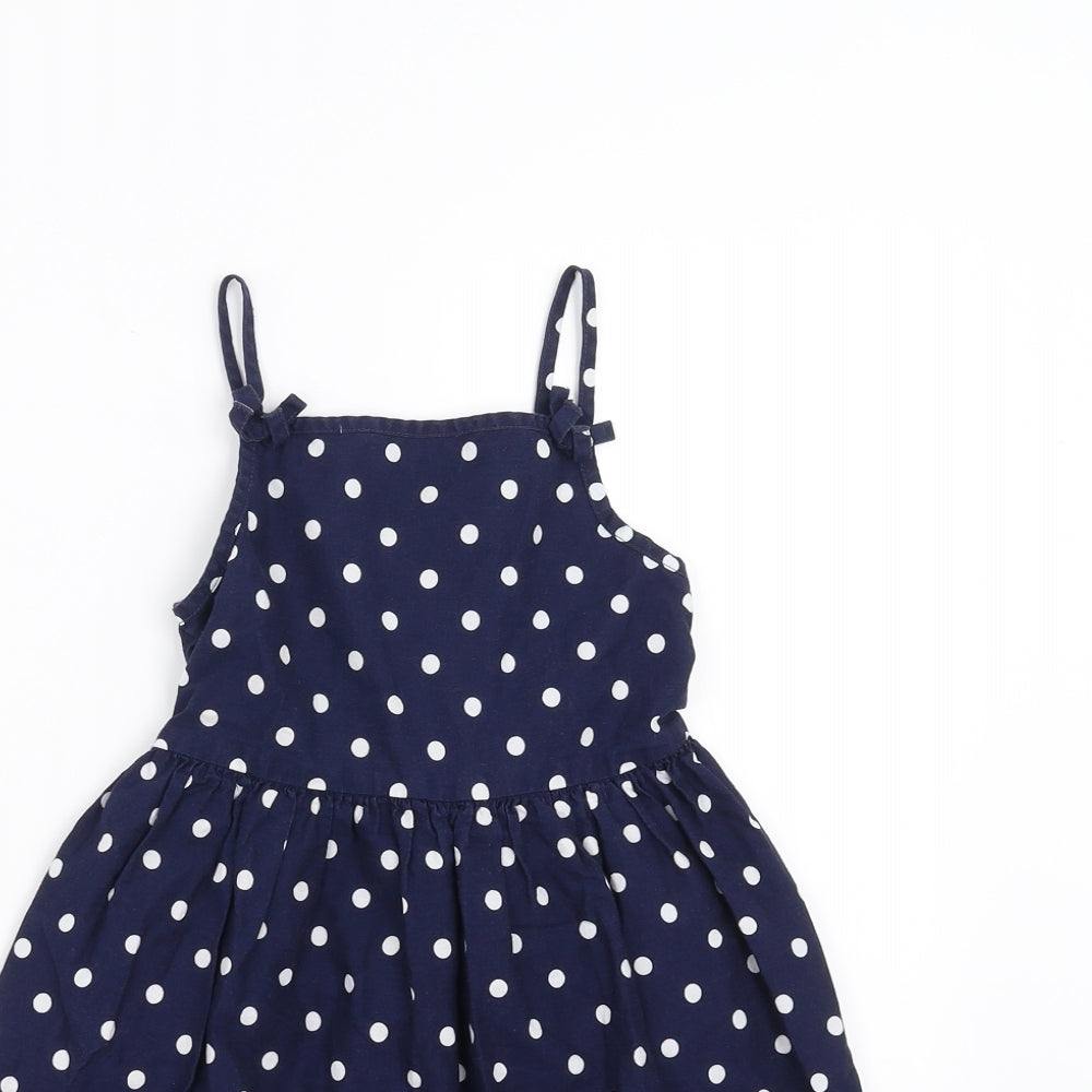 George Girls Black Polka Dot  Fit & Flare  Size 5-6 Years