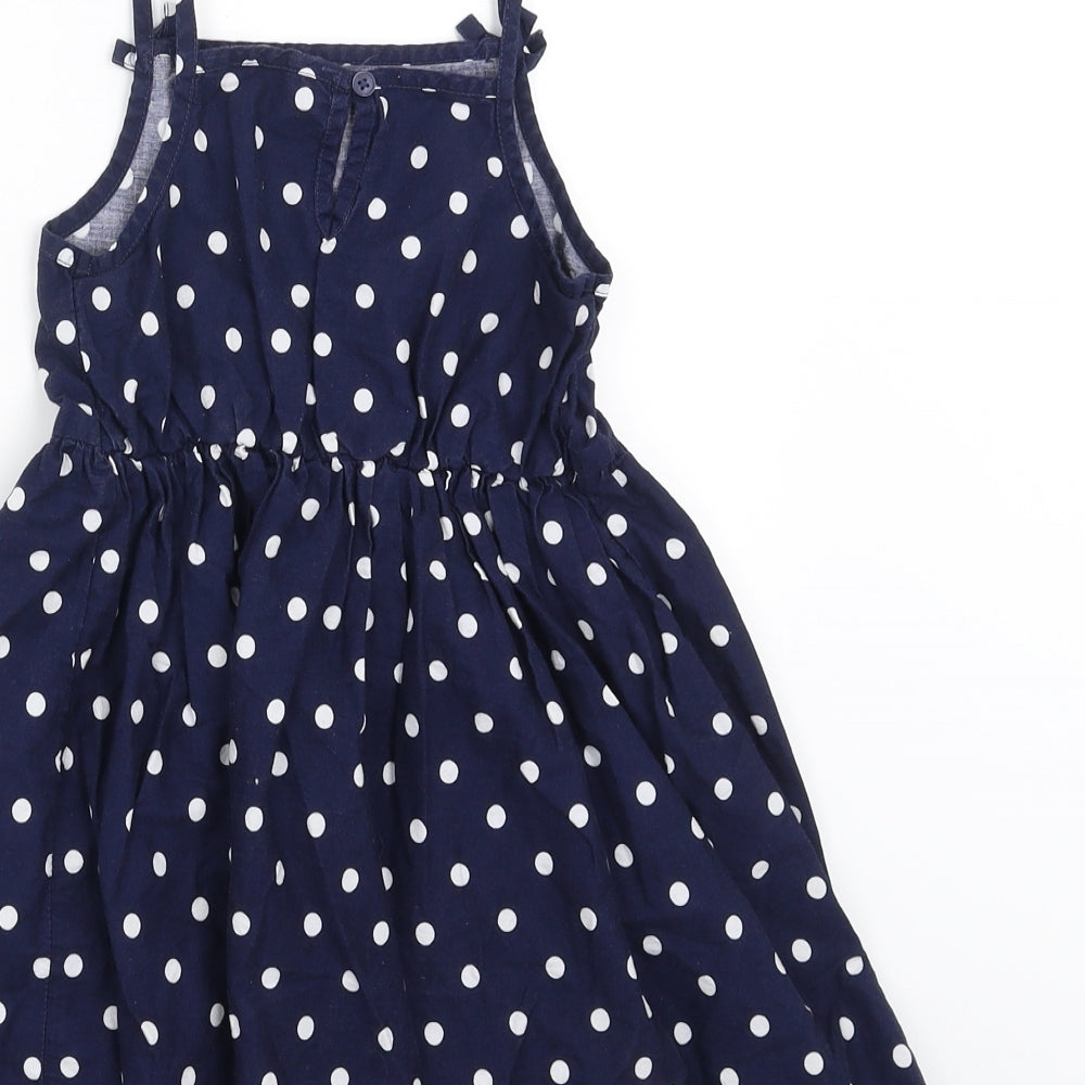 George Girls Black Polka Dot  Fit & Flare  Size 5-6 Years