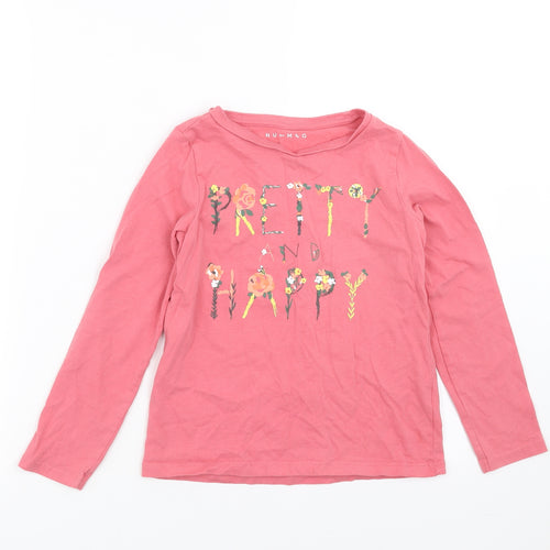 Nutmeg Girls Pink Floral  Basic T-Shirt Size 8-9 Years  - pretty and happy