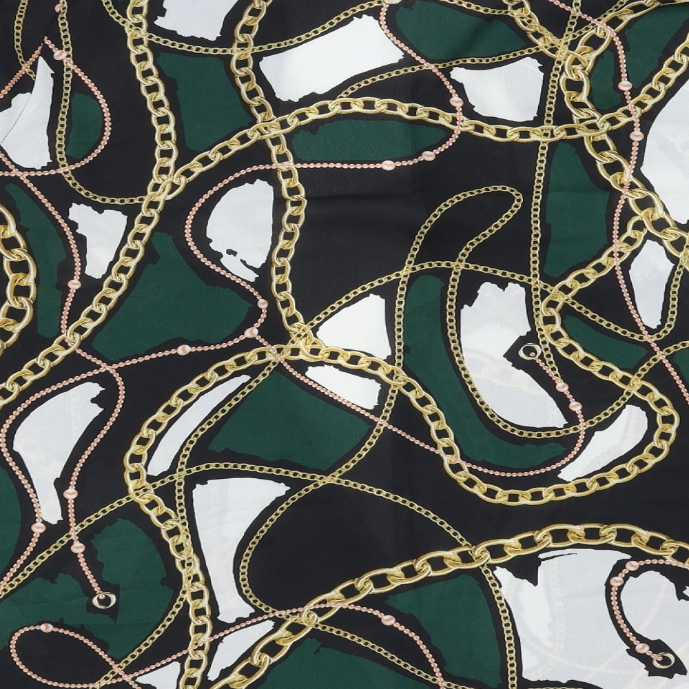 Primark Womens Green   Basic Blouse Size 18  - Chain Pattern