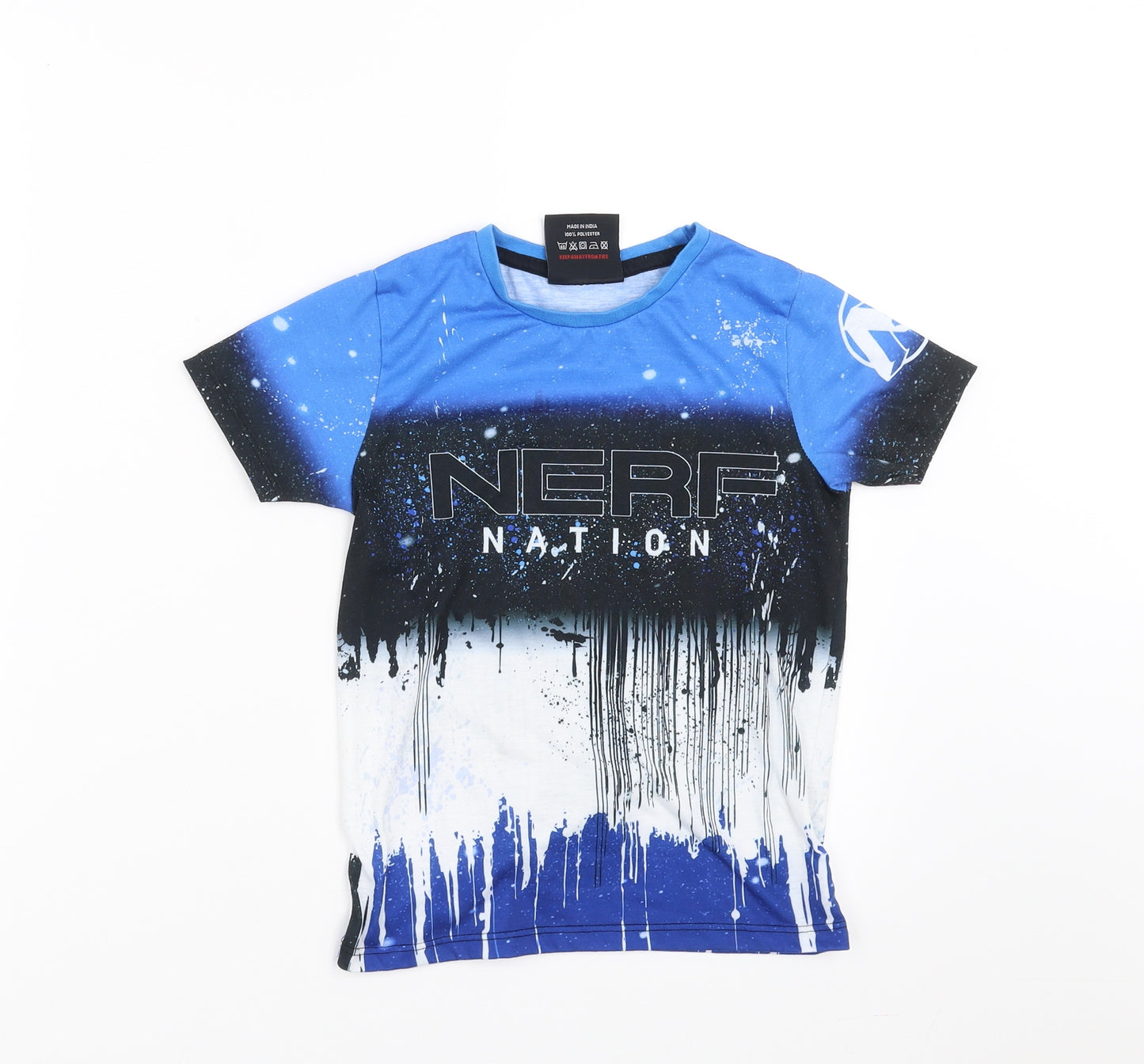 PEP&CO Boys Blue   Basic T-Shirt Size 7-8 Years  - nerf