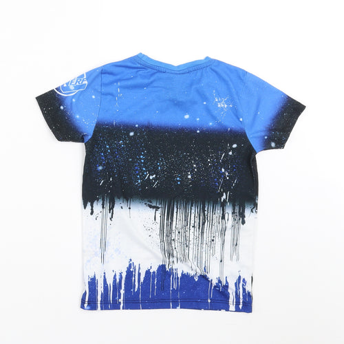 PEP&CO Boys Blue   Basic T-Shirt Size 7-8 Years  - nerf