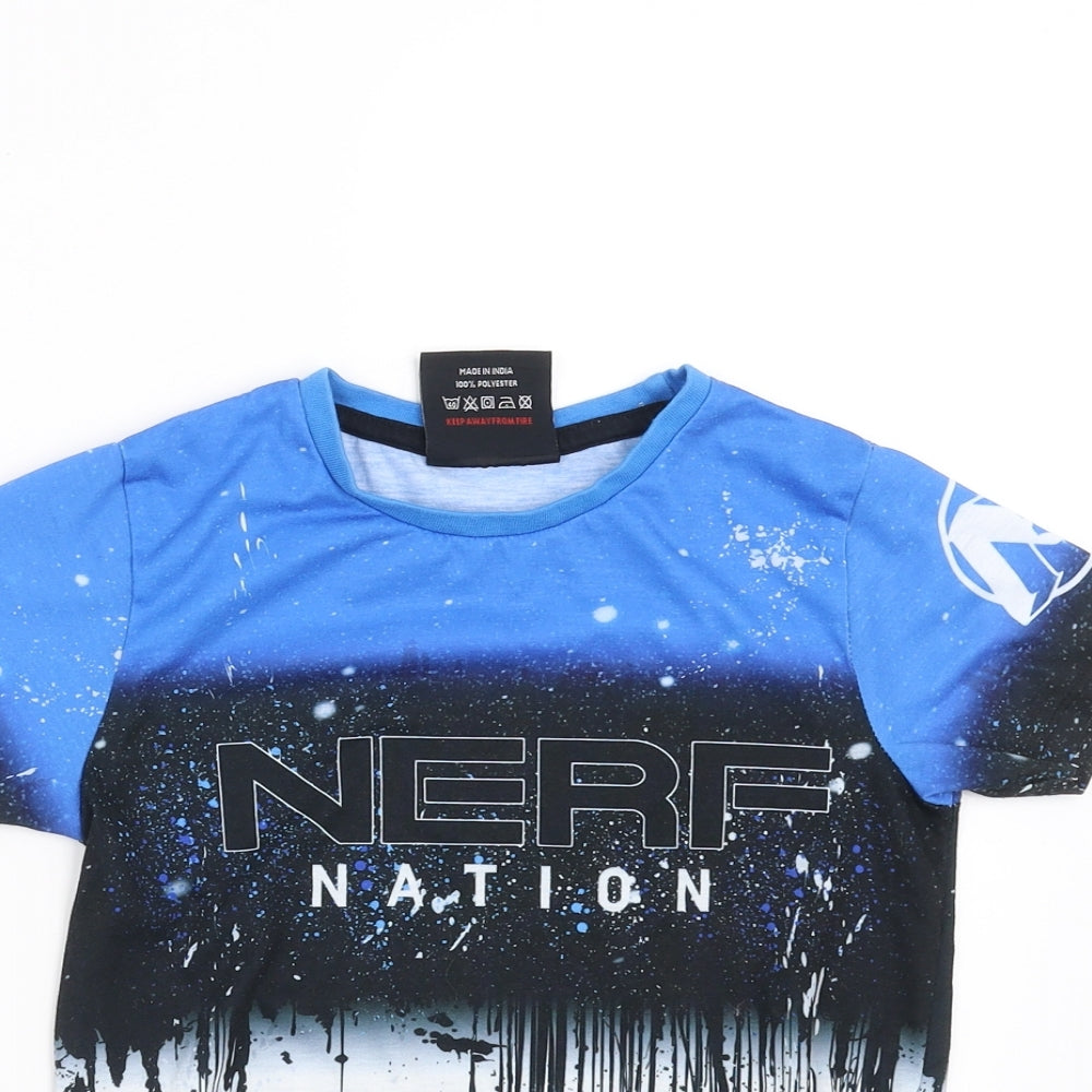 PEP&CO Boys Blue   Basic T-Shirt Size 7-8 Years  - nerf